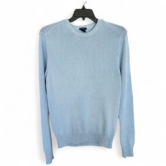 GAP Men’s Baby Blue 100% Cotton Classic Athletic Fit Crewneck Sweater-Size M - Picture 8 of 8